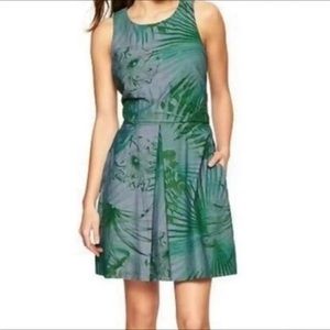 Gap Tropical Chambray Dress Women's Sleeveless Size 6 Tall